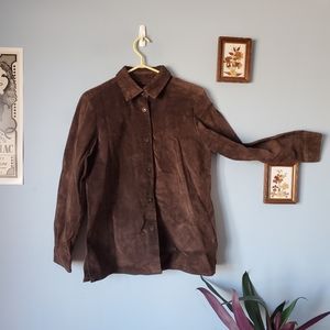 Vintage Style&co suede shirt or light jacket